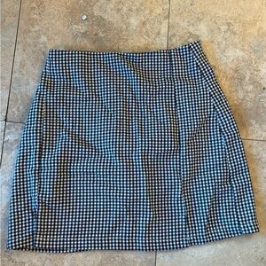 Brandy Melville Black and White Gingham Pencil Skirt